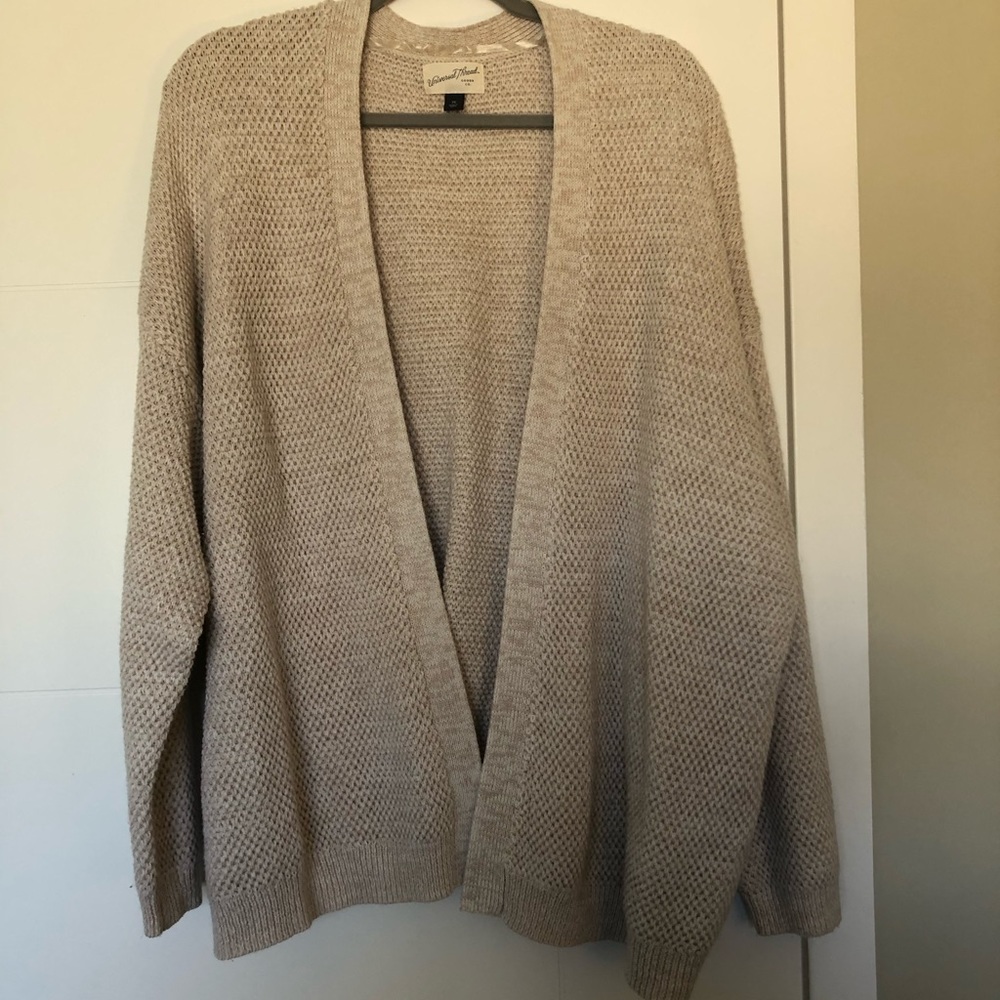 Casual oatmeal knit sweater